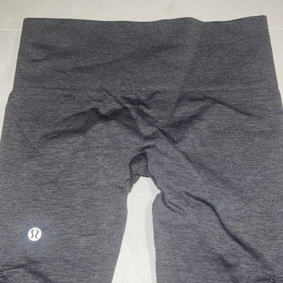 lululemon gray seamless crop compression tights size 4 - Picture 7 of 10